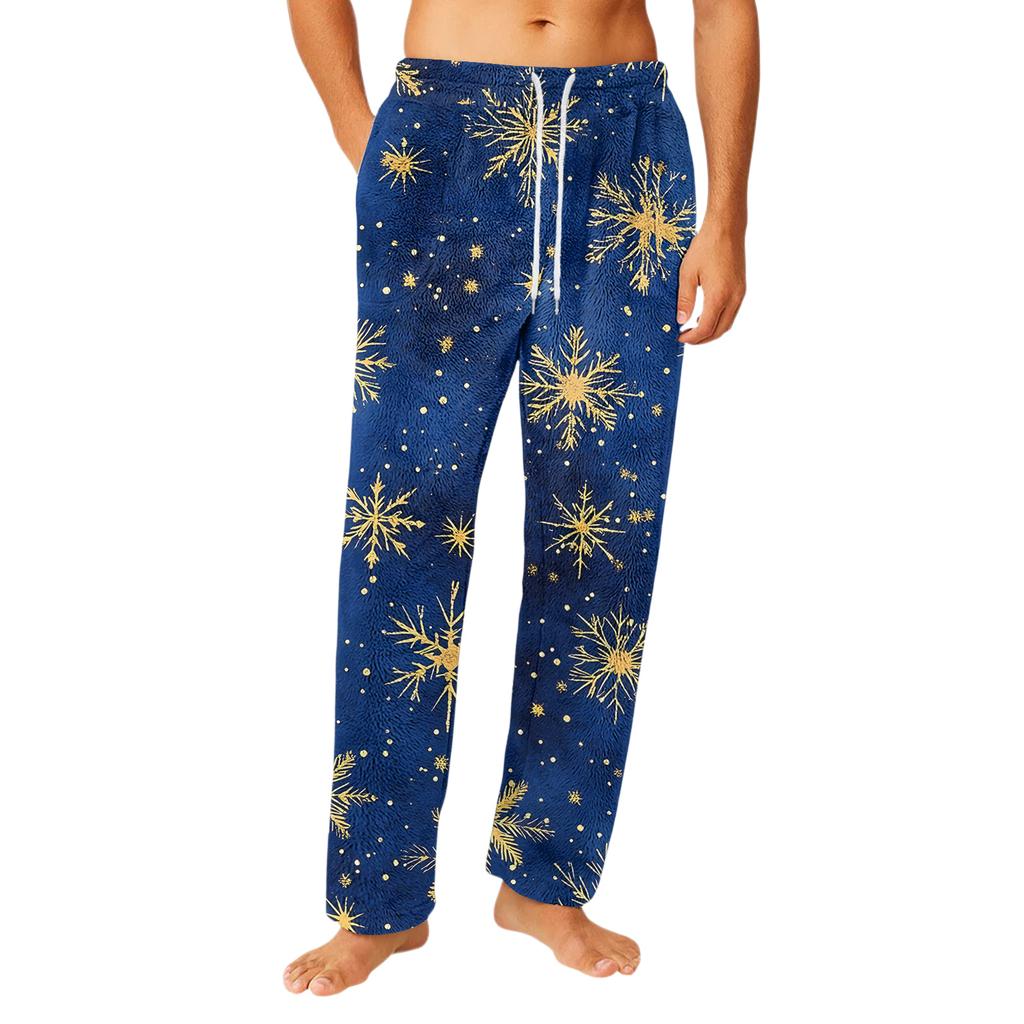 Herrar Flannelbyxor med dragsko och ficka Hemmakläder Sovbyxor