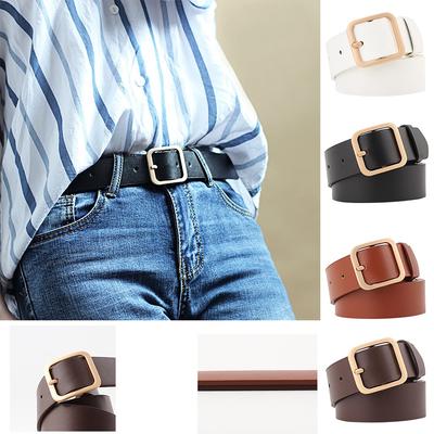 New Ladies Belt Square Buckle Fashion Trend Wild Decorative Belt
