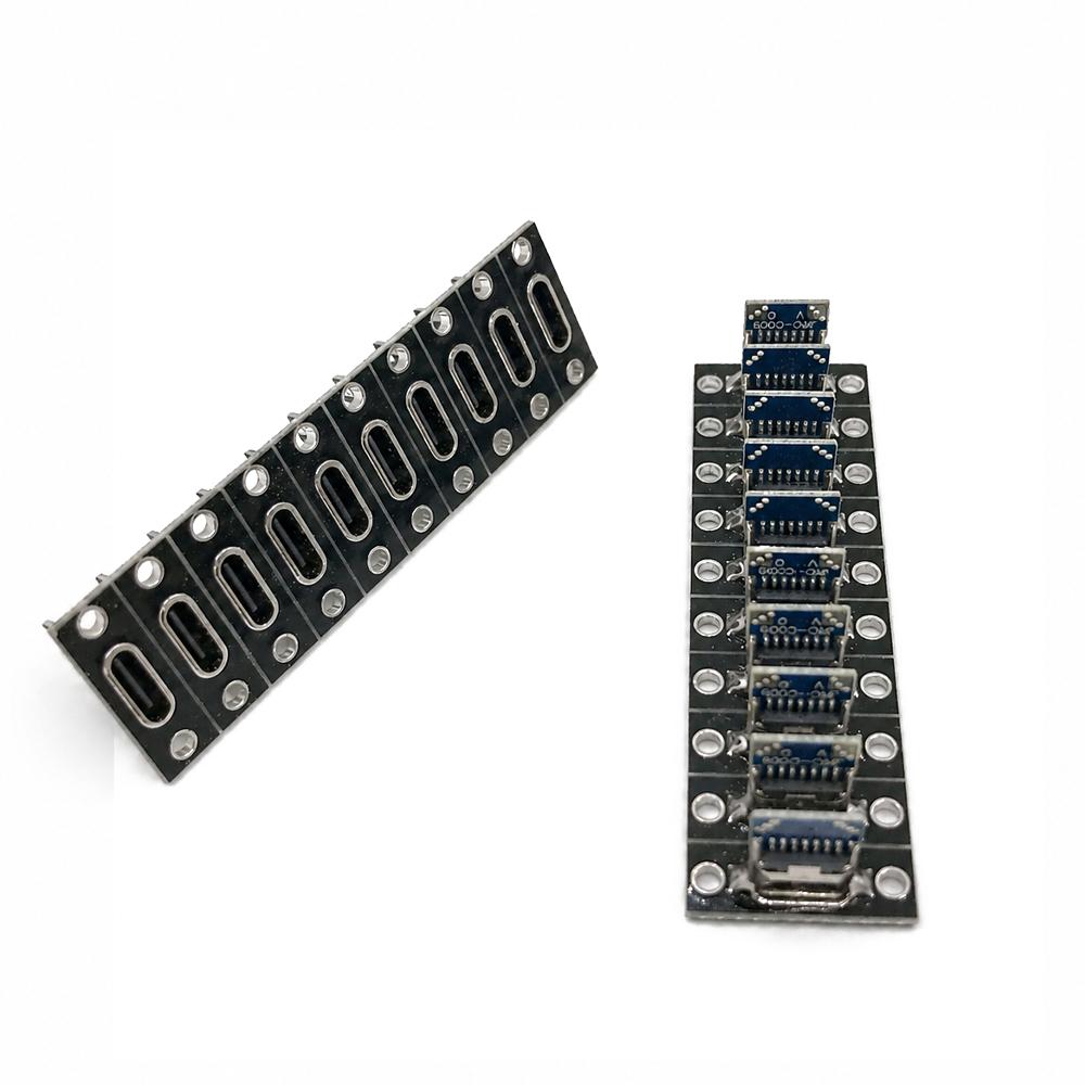 5/20pcs Type-C Jack Type-C 2/4 Pin Female Connector Jack Charging Port Type C Socket Electrical Charging Base With Fixing Plate