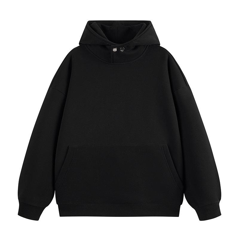 New Autumn and Winter Solid Color Sweatshirt Casual Versatile Hooded Sweatshirt Japanese Loose Simple Shoulder Drop-off Head