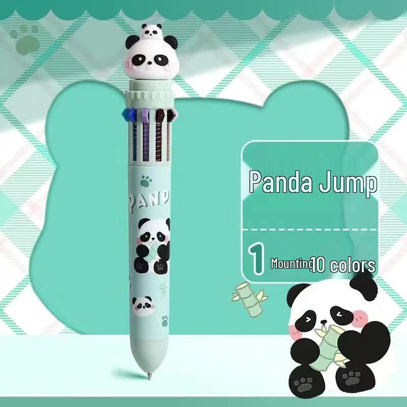 12-Color Push-Button Gel Pen Set - Multicolor Cartoon Ballpoint and Marker for Students