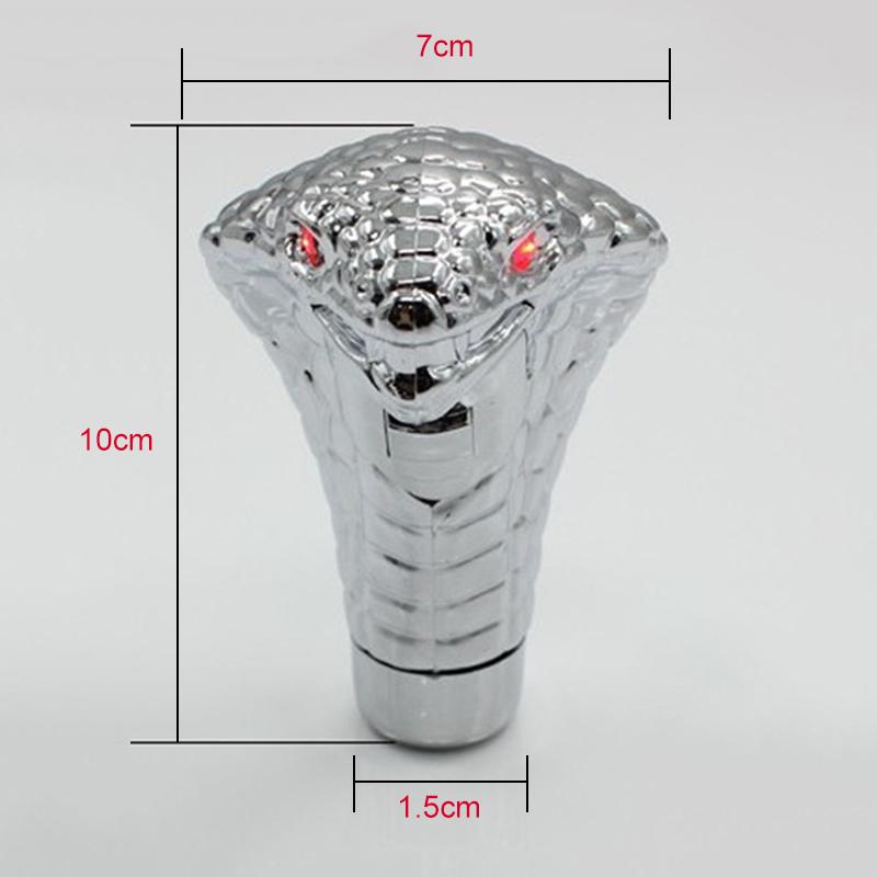 Fashion Car Gearbox Handle With Led Light Gear Levers Knob Cobras Snake Shape Handle For Car Modification Accessory