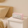 Creative Digital Display Bluetooth Speaker Stereo Sound Mini FM Radio Portable LED Mirror Clock Bedroom