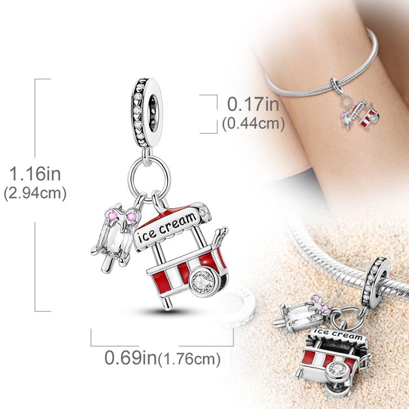 New Original Copper Charms Beads Pendants For Original Bracelet Necklaces Charm Women Diy Jewelry Gifts