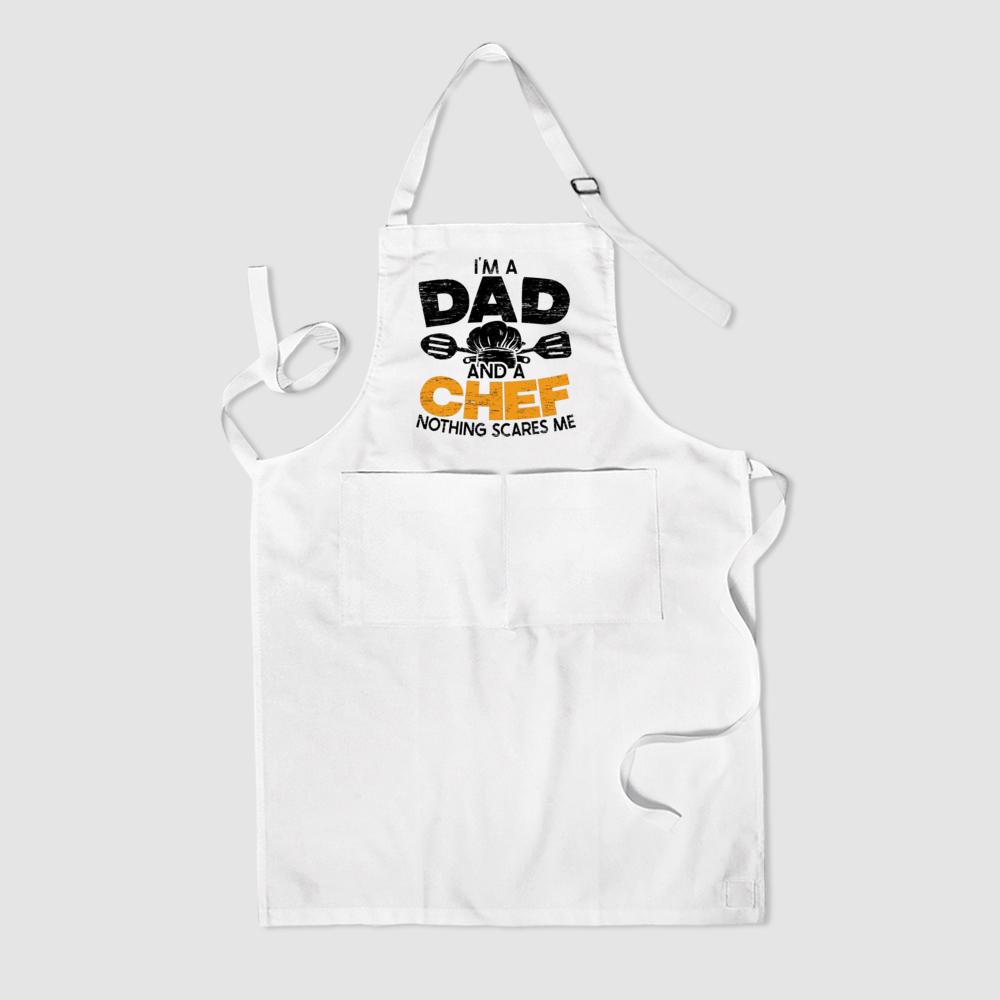I'm Dad and Chef Nother Scare Me Father Apron Funny Kitchen Apron BBQ Funny Gift Father's Day Gifts Barbeque Grill Aprons