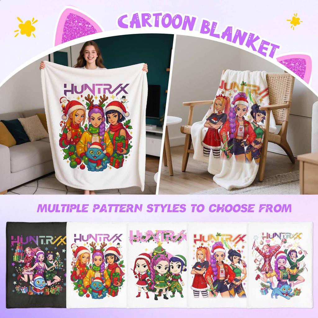 Anime Pattern Blanket Flannel Skin-friendly Non-irritating Suitable For Baby Physique Fans Gift