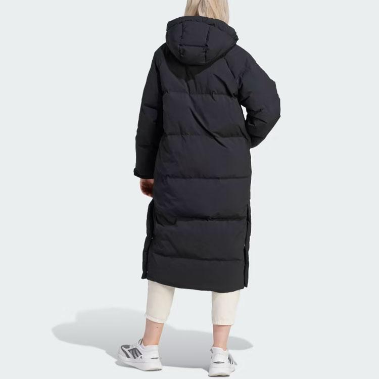 adidas 530 Plain Long Sleeve Hooded Down Jacket Women Jacket Black IK3159