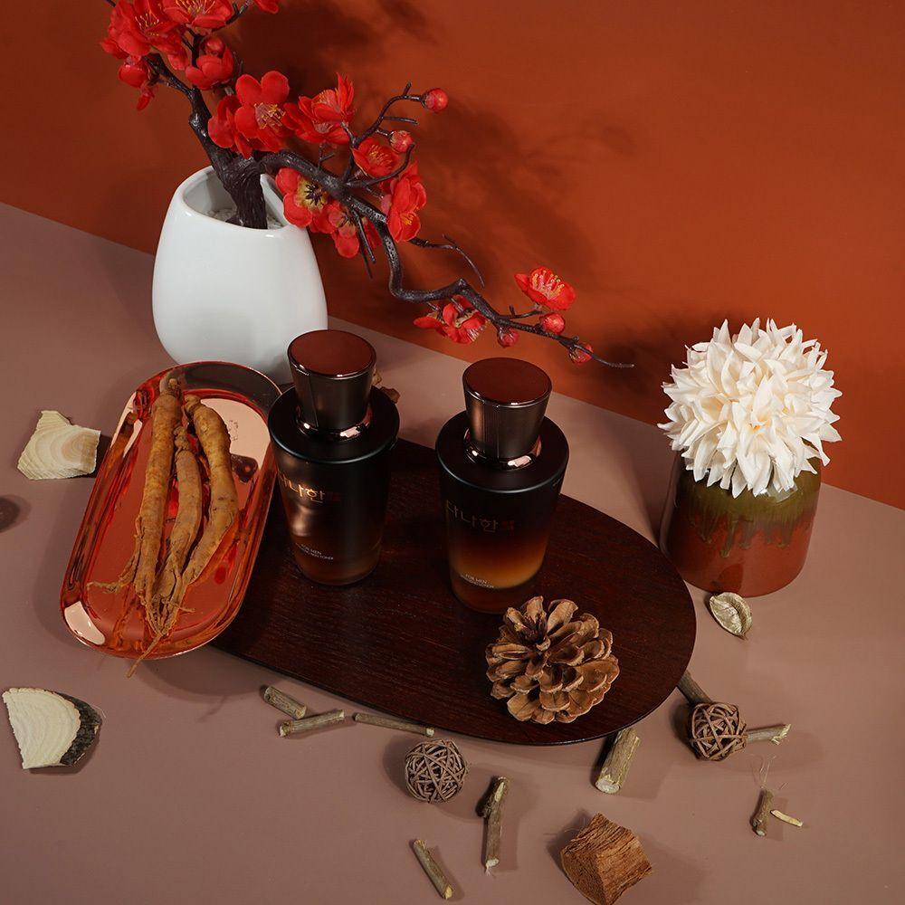 QNTYJANB, a traditional Korean medicine, moisturizing, skin balance, and natural health care for men. 1 skin care set + 1 lotion