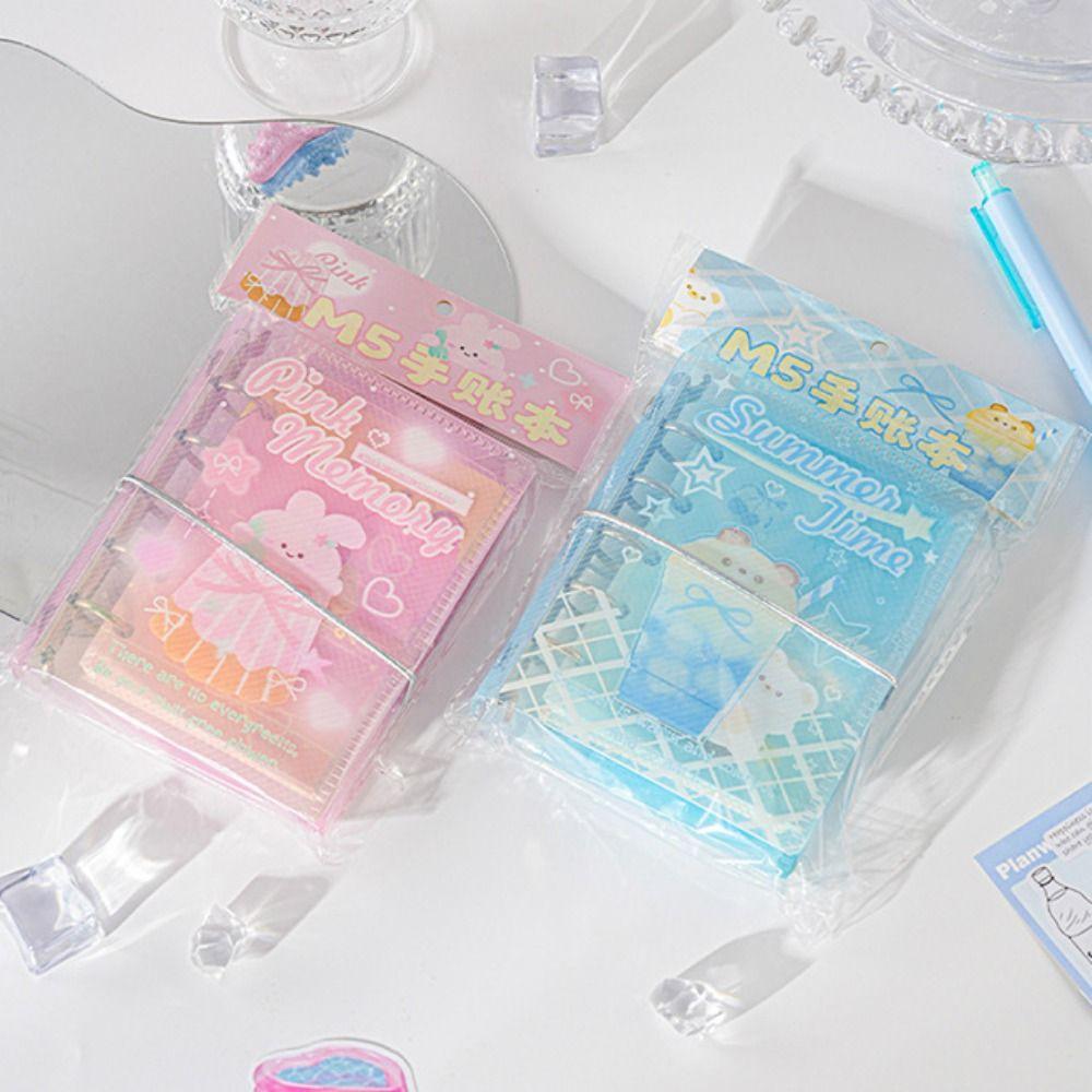 Portable Binder Ring Notebook Exquisite Diary Book Diary Book PVC Notebook  Office Use