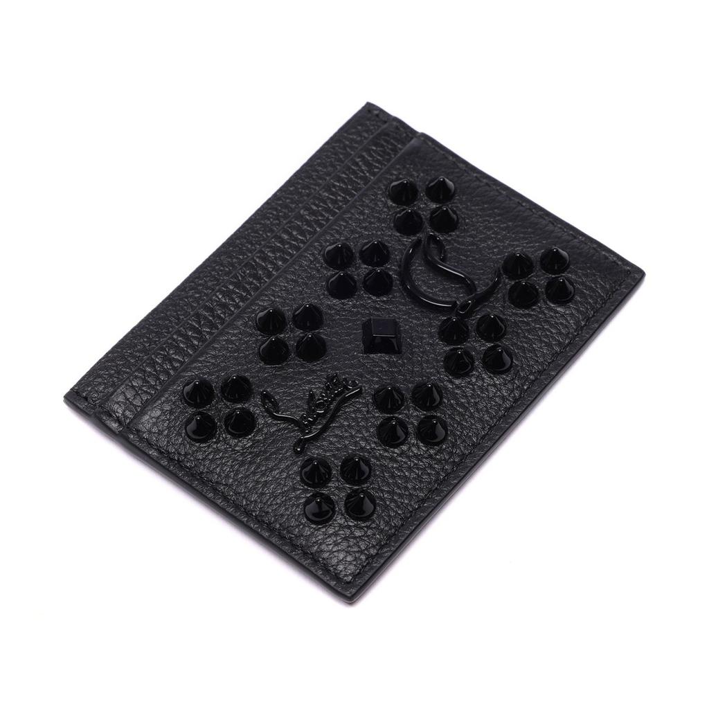 [Christian Louboutin] Women's Kios Spiked Card Wallet (3175225_B253_22F)