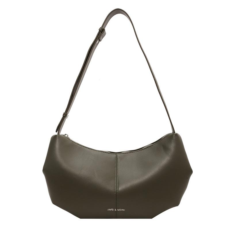 Retro large-capacity bag Commuter women's bag Casual shoulder armpit bag New dumpling bag