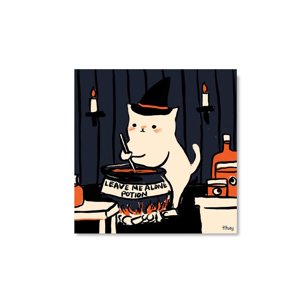 

Современная художественная картина на холсте, абстрактные постеры с котами, принты, модные настенные художественные картины для гостиной, художественная студия, украшение дома 20x20cm no frame темно-синий