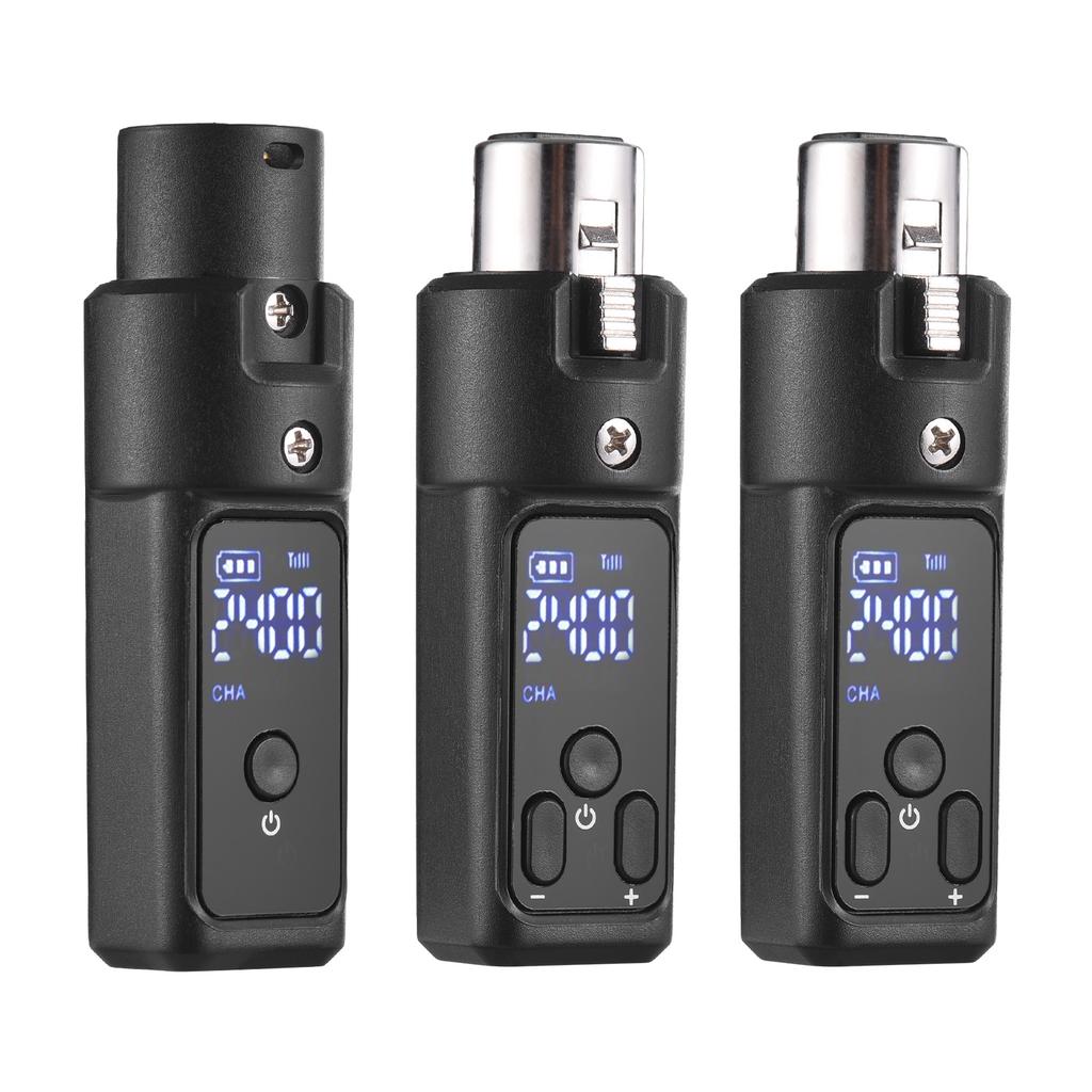 2.4G Microphone Wireless Xlr Transmitter and Receiver Rechargeable Wireless Mic System for Dynamic Coil Microphones