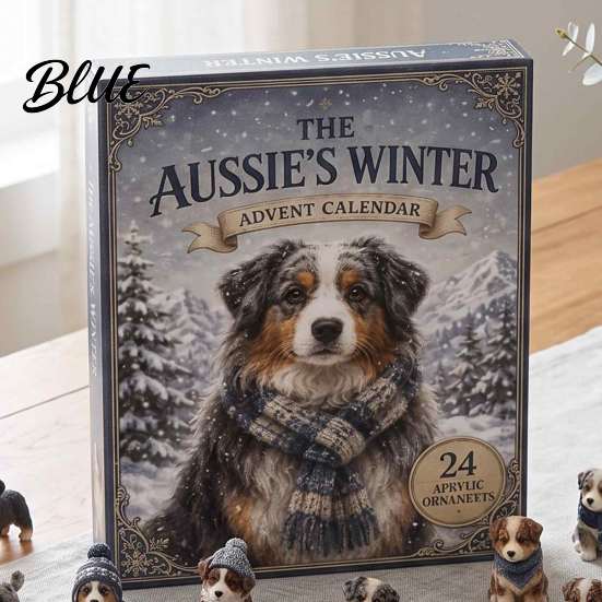 Unique Holiday Gift 24-Day Countdown Aussie's Winter Men The for Women Advent Calendar Acrylic Ornament
