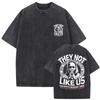 T-shirt Vintage Lavata Edizione Limitata Rapper Kendrick Lamar They Not Like Us Estate Unisex Donna Hip Hop Oversize Street Girocollo Maglietta