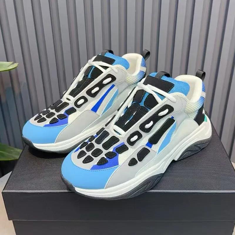 Fashion Dad Shoes Women'S Platform Thick Sole Sports Casual  New Leather White Lightweight Heeled Sneakers