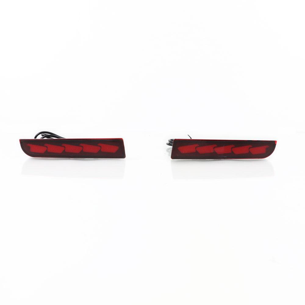 2Pcs For Mitsubishi Lancer EVO 2008-2017 Evolution X CZ4A Outlander Sport RVR ASX LED Rear Bumper Reflector Tail Brake Light