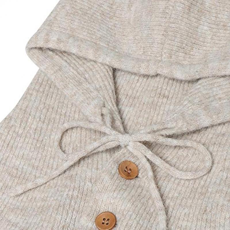 Bbc Earth Button Knit Balaclava  Beige 