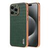 Alligator Style PU Leather Phone Case For iPhone 17 Air 15 16 14 13 12 11 Pro Max Plus Camera Protect Plating Shockproof Cover