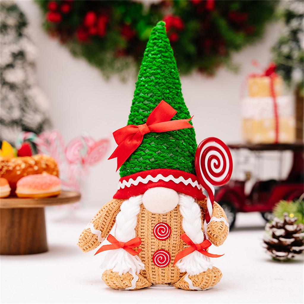 Festival Gingerbread Man Decoration Adorable Gingerbreads Man with Standing Decoration Unique Gnomes Charm for Gift