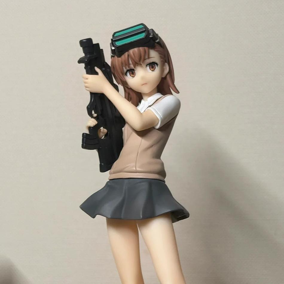 17cm Anime A Certain Magical Index Misaka Mikoto Railgun Girl Anime Figure PVC Action Figures Model Anime Cartoon Model Toy Gift