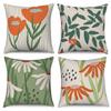 4Pcs Home Decor Cushion Covers, Black Cat & Floral Scenery Pillow Cases For Living Room Sofa Bedroom Car Decoration