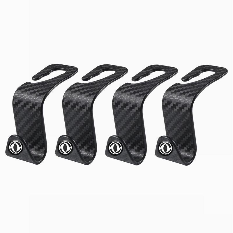 Car Seat Hidden Hooks with Carbon Fiber Texture