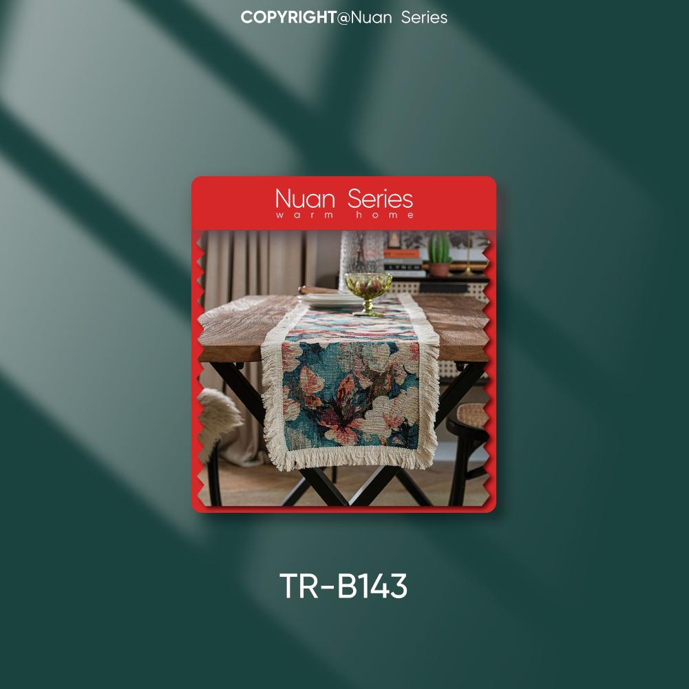 1 Stück Nuan Serie Modische Kunst bedruckte Tischflagge mit Quastenkante Weicher Tischläufer für für Esstischdeko Küche für Heimtisch Heimdeko