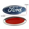 For Ford Mondeo Fusion Focus Fiesta Kuga Edge Transit Ecosport 12.5x5cm Car Front Emblem Logo Rear Trunk Badge Decal Decoration SG7