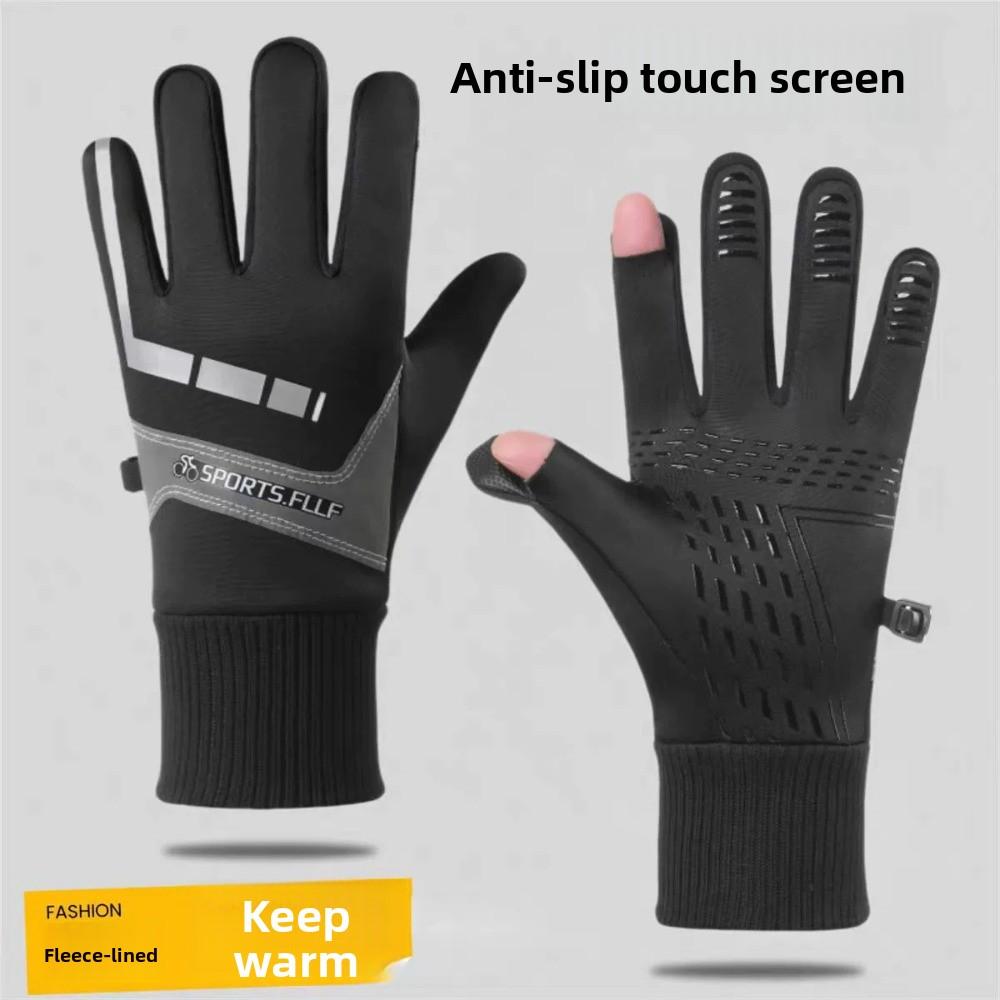 Winter Cycling Gloves Anti-slip Warm Outdoor Gloves Thick Cycling Gloves  Sports