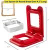 Sandwich Cutter and Sealer, Square Pocket Sandwiches Cutter Uncrustables Maker, Sandwich Cutters for Kids Love Lunchables (Red)