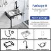 Small Single Slot Wash Basin Stainless Steel Wall-mounted Sink Kitchen Simple Dish Washing Basin Sink