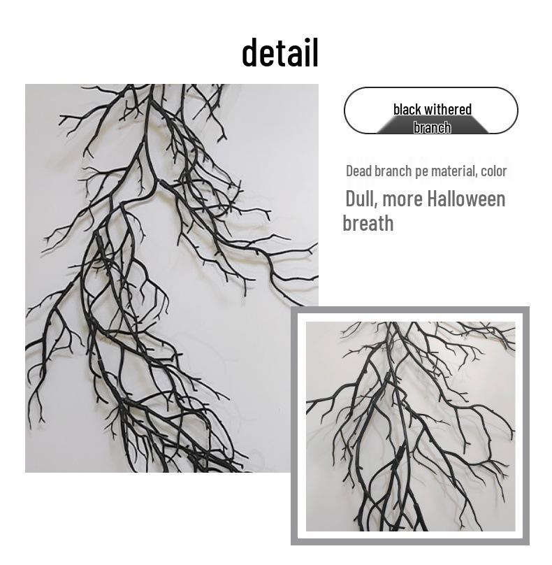 Halloween Artificial Black Dead Branches and Vines for Indoor Decoration