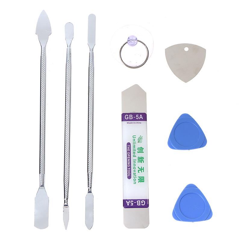 8Pcs Phone Repair Metal Opening Tool Cellphone Disassemble Crowbar Steel Pry