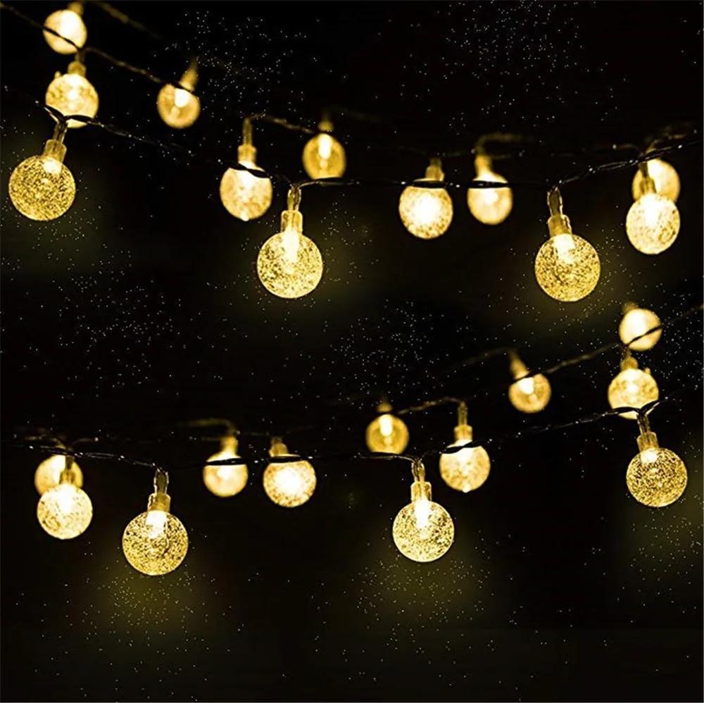 100LED 12M IP65 WaterproofString Light Outdoor Solar Fairy Lights Garland Christmas Decoration Wedding Lamp Garden