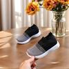 Mesh Upper Children Running Sneakers Soft Soled Patchwork Design Kids Shoes Slip-on Style Lightweight Anti-Slip Shoes