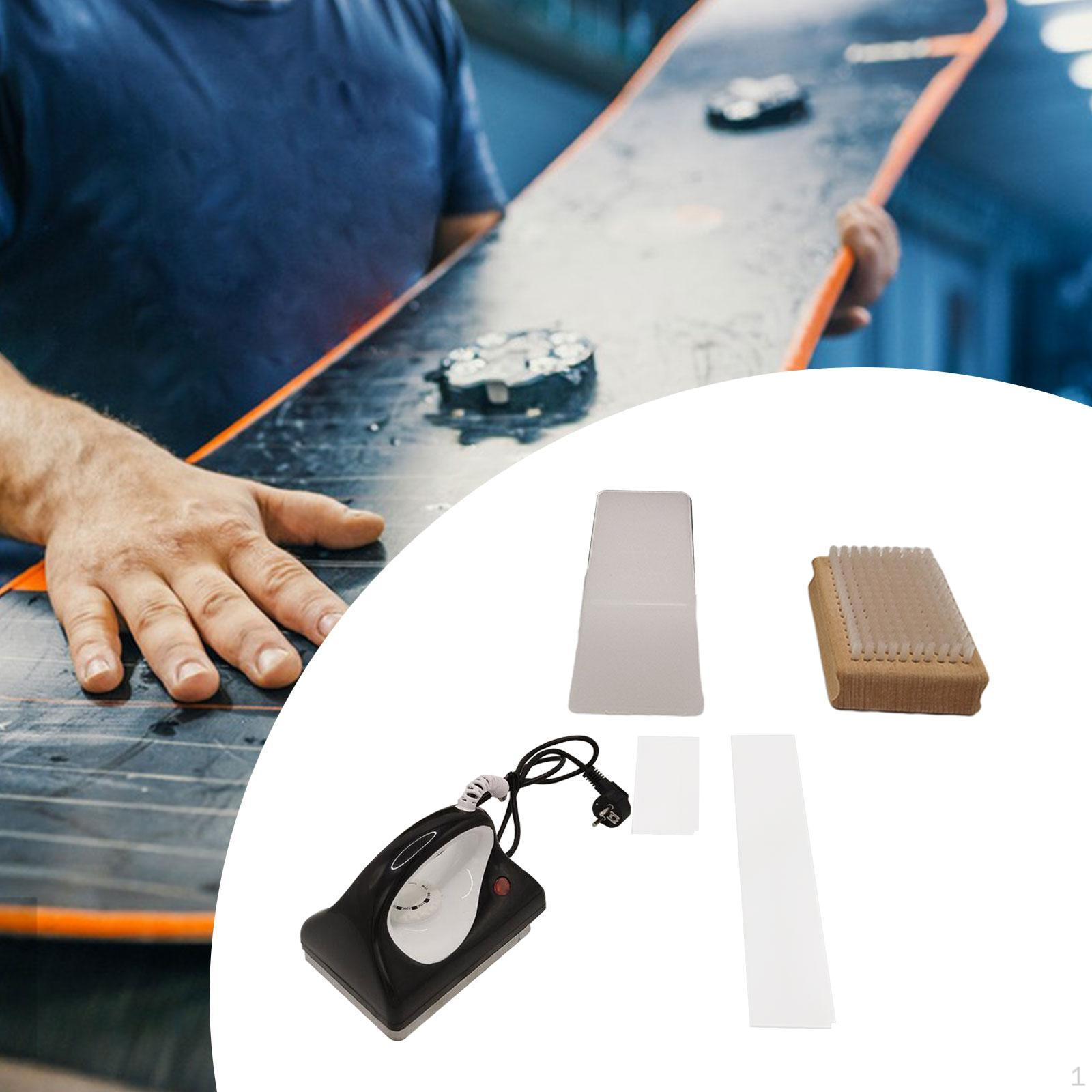 

Комплект для настройки лыж и сноуборда с утюгом для нанесения воска, регулируемый температурный контроль, желтый белый