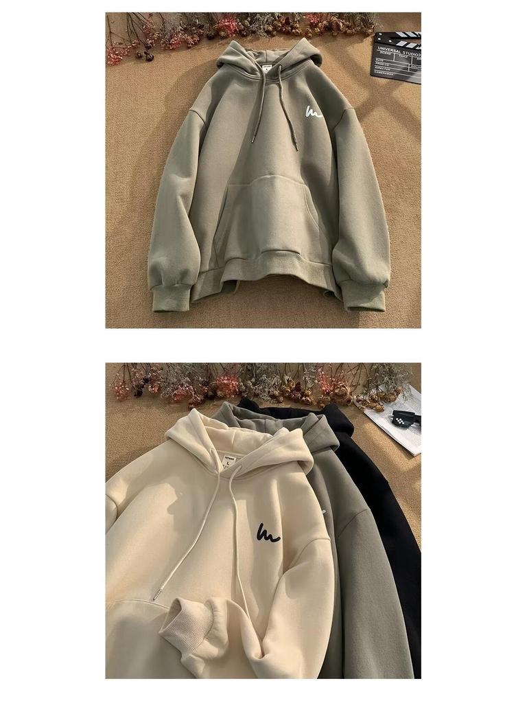 Men's Heavyweight Loose Fit Hoodie - Autumn/Winter 2024 American Style Sweatshirt Jacket, 250g