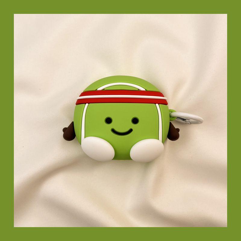 

Pro Earphone Case Second Generation Wireless Bluetooth Third Generation 1 Applicable Aipods2 Generation Silicone 5 Fifth Generation Fourth Generation AirPods Pro [Cartoon Tennis] send Hook