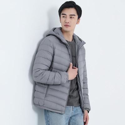 Men's Lightweight Hooded Down Jacket - Trendy Korean Style Fashion for Middle-Aged Winter Warmth