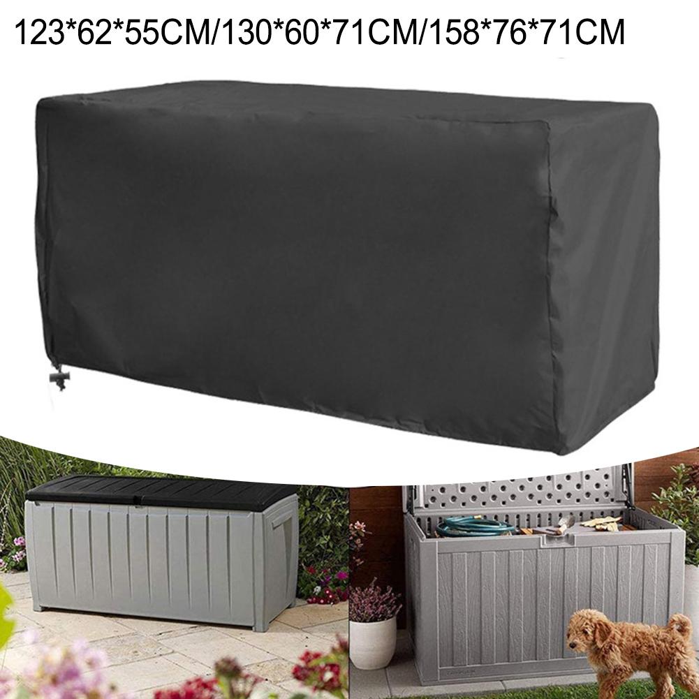 UV Weather Resistant 210D Oxford Fabric Garden Storage 123*62*55cm Adjustable Folding Rope Cover Storage Cover