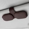Multifunction Leather Sunglasses Card Holder Car Sun Visor Glasses Mount Hanger