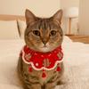 Lace-up Style Cat Hand-knitted Scarf Decorative Pet Saliva Towel New Year Pet Collar  Wedding