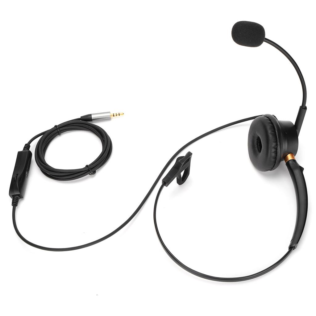 H600‑3.5MV Telephone Headset Monaural Volume Control 3.5mm Jack Business Headset with Mic for Smartphone Tablet
