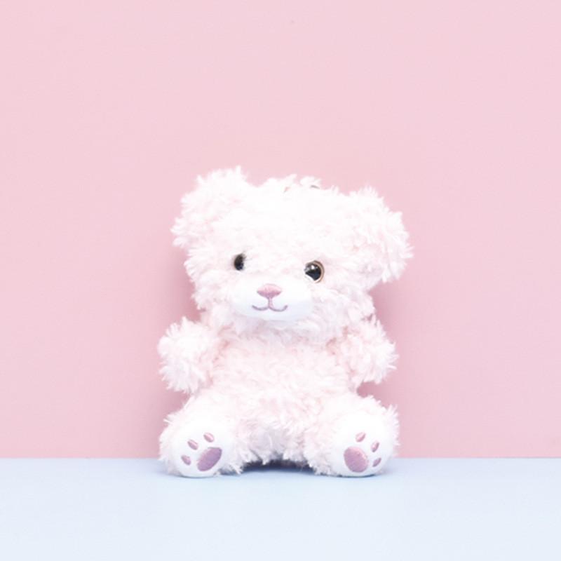 Bear Keychain Cute Cartoon Girl Backpack Decoration Hanging Plush Doll Gift