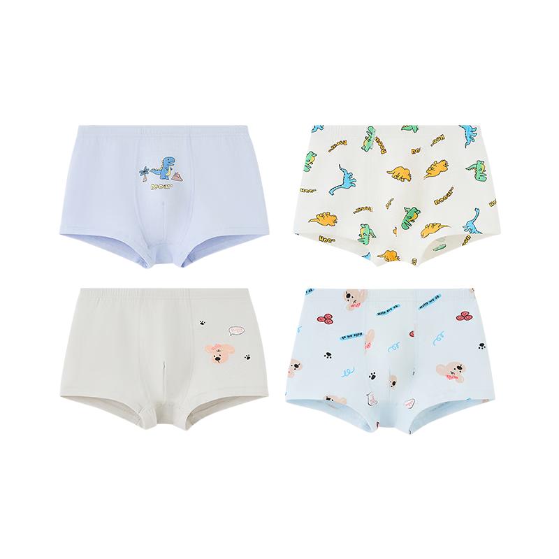 Classic Teddy Boys  Cotton Anti-Bacterial Boxer Briefs (4-Pack) 3XL