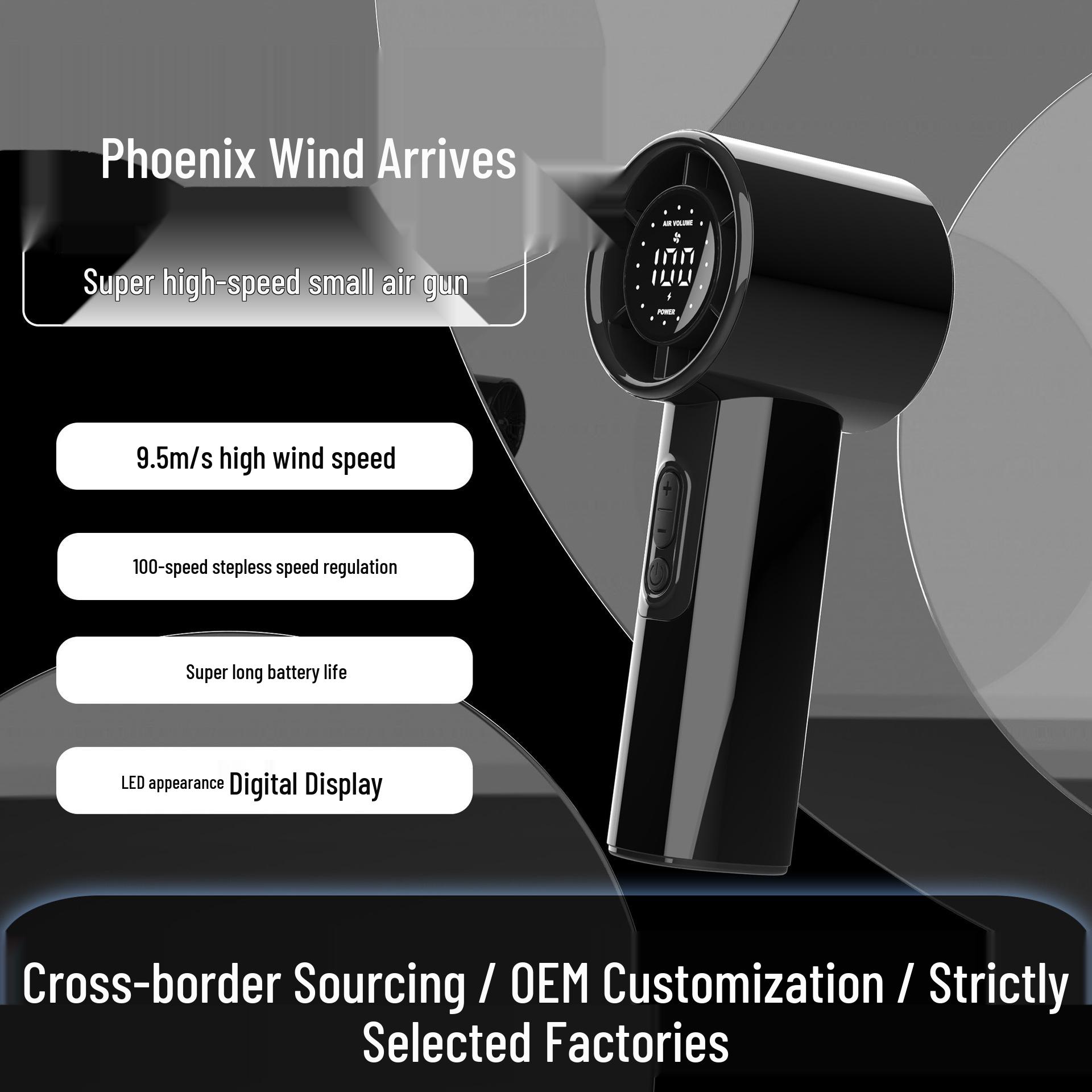High-Speed Energy-Saving Mini Air Cannon: Powerful Handheld Fan for Personal Cooling 3000mAh Battery