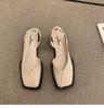 Square Toe Womens Flats Shallow Mouth Elegant Womens Sandals Fashion Vintage Party Shoes Elastic Band Women Shoes Luxury Zapatos