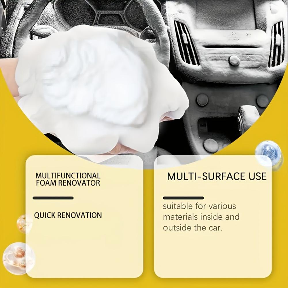200ml Multi-Purpose Foam Cleaner & Rust Remover Spray - Powerful Stain and Dirt Remover for RVs, Car Interiors, Home Kitchens, S