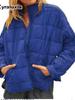 New Autumn Winter Women's Lightweight Zip-Up Compressible Cotton Puffer Jacket
